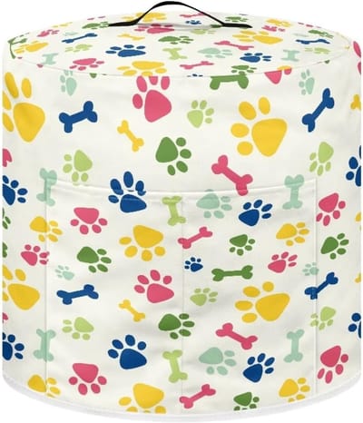 Keukenapparaat Cover - Apparaat Beschermhoes - Keuken Decoratie - Vlekbestendig Materiaal - 35 x 35 cm - Regenboog Hondenpoot