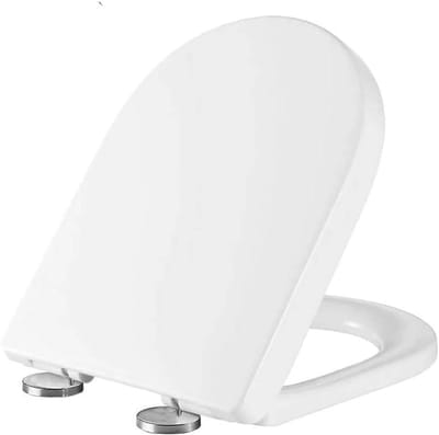 Kleine U-vormige toiletbril Softclose Zwart­e - Compact en Eenvoudig te Monteren