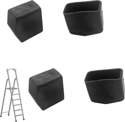 Ladder Voetjes - Rubberen Steunen - Veilig Werken - Antislip Grip - 40 x 20 mm - Zwart