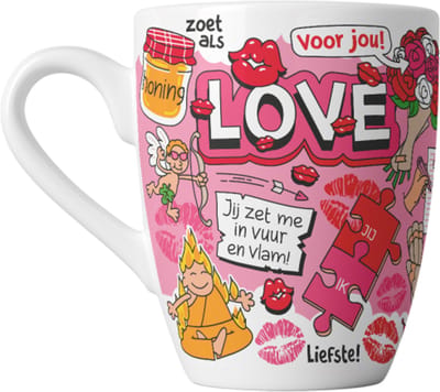 Mok - Koffiemok - LOVE - Snoep - lint: "Speciaal voor jou" - Cadeauverpakking