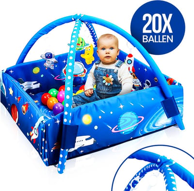 Velox Goods Babygym 5-in-1 met Ballenbak - Speelkleed - Blauw
