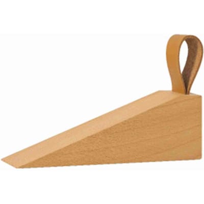 Houten Deurstopper Voorkom Uitglijden Schokabsorberend Stil Beukenhout Vloerdeurstopper met Band voor