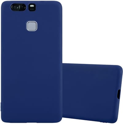 Cadorabo Hoesje geschikt voor Huawei P9 in CANDY DONKER BLAUW - Beschermhoes gemaakt van flexibel TPU silicone Case Cover