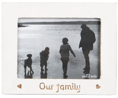 Fotolijst Our Family / Afmeting foto H16 x B 20 cm Totaal: B 26 x H 21 x 1 cm