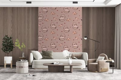 Behang - Fotobehang Dieren - Kinderen - Patronen - Breedte 165 cm x hoogte 220 cm