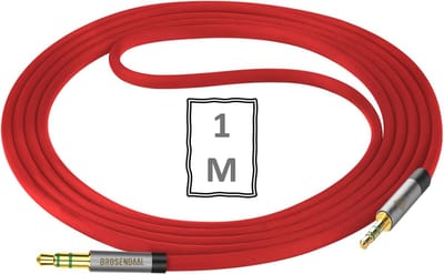 Brosendaal AUX Kabel - Audio kabel 3 5 mm jack to jack - Audiokabel 1 Meter - rood