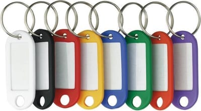 sleutelhanger Alco verwisselbaar etiket 100 stuks wit