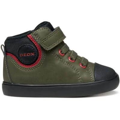 GEOX GISLI PEUTERJONGENS Sneakers - DONKERGROEN/ZWART - Maat 20