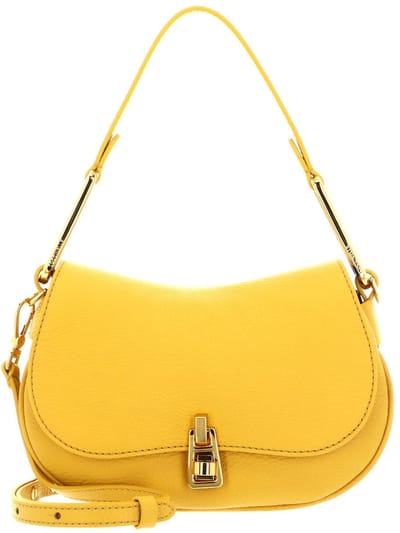 COCCINELLE Leren Schoudertas Magie Soft Shoulderbag Grained Leather Soleado Donkergeel