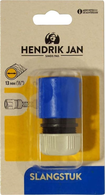 Hendrik Jan - Slangstuk - Kunststof - 1/2 - 13 mm