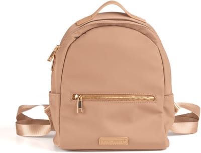 Vivisence Rugzak-tas Nylon Unisex compact functioneel dagelijks gebruik verstelbare schouderriemen organiser vakken, Beige, één maat