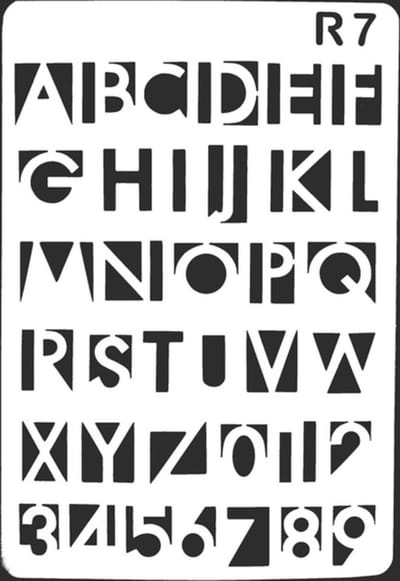 Hiden - Tekenset Letters - Sjablonen - Tattoo set - Tekenen voor volwassenen - Graphic design - Leren tekenen - Tekenen kinderen - R7