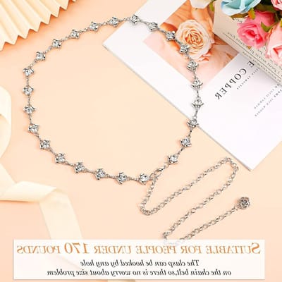 Elegante Lange Tailleband voor Dames met Kristallen en Rhinestones - Brede Sieraden voor Jurken en Kostuums