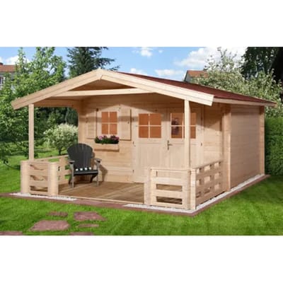Weka Tuinhuis Met Overkapping 135 Type B Gr1 380x500cm