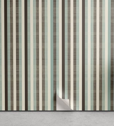 ABAKUHAUS Retro aftrekbaar en zelfklevende behang voor thuis, zelfklevende woonkamerkeukenaccent, 33 cm x 250 cm, Brown Almond Green Cream