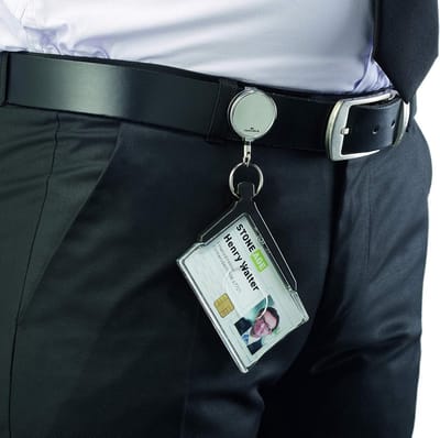 Set van 10 Luxe Kaarthouders met Chrome Uitschuifmechanisme - ID Kaart Bescherming