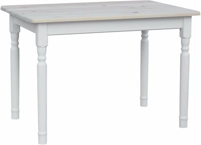 Eettafel Grenenhout - Keukentafel Landhuisstijl - Gezellig Tafelen - Handgemaakt Robuust - 70 x 130 cm - Wit