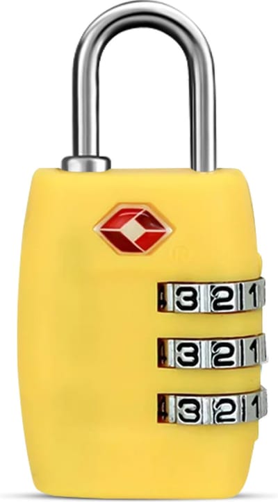 Kofferslot - Hangslot - Cijferslot - 3 Cijfers - TSA Gecertificeerd - Geel