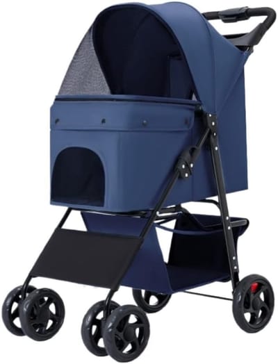 Huisdier Kinderwagen - Dierenbuggy - Buiten Reizen - Opvouwbaar Ontwerp - 67 x 46 x 98 cm - Zwart