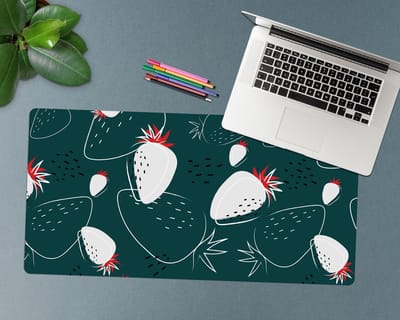 Coloray Bureau Onderlegger - Aardbeienflesgroen Computer Mat - 90 cm x 45 cm - Groente Bureau Onderlegger - Bureau Pad - Bureau Mat - Bureaumat - Onderlegger Bureau