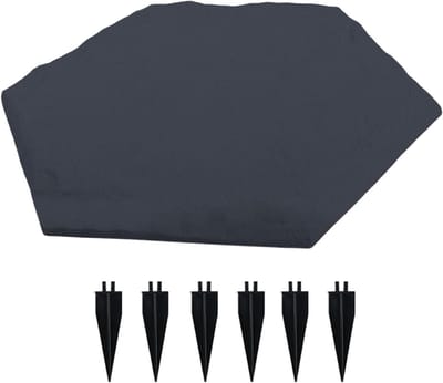 Stapstenen voor tuinpaden - Decoratieve tegels - Buitenpaden aanleggen - Met grondpennen - 39x40 cm - Grijs
