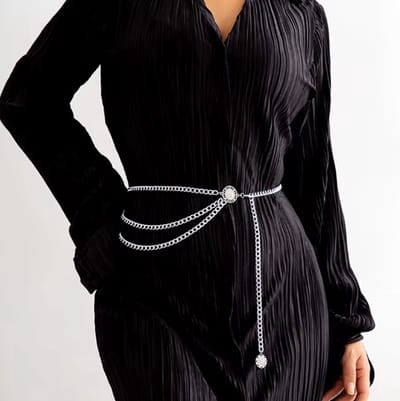Actie4you® - Tailleriem Dames - 90 cm - Heupketting - Chain Belt - Zilverkleurig