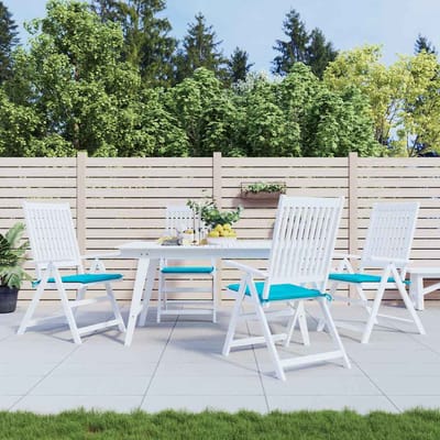 vidaXL Tuinstoelkussens 4 st 40x40x3 cm stof turquoise