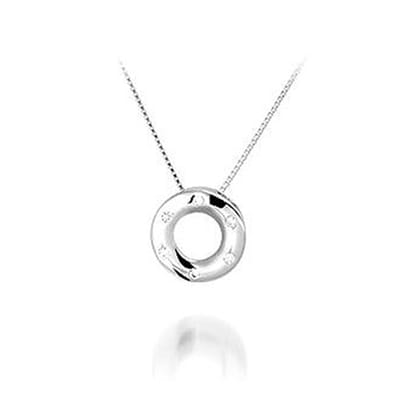 Montebello Ketting Donut - 925 Zilver Gerhodineerd - ∅15mm - 45cm