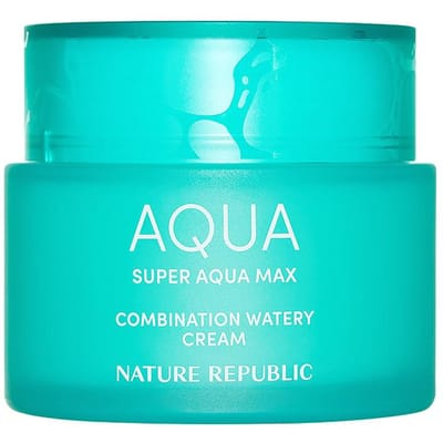 Nature Republic Super Aqua Max Crème Aqueuse pour Peaux Mixtes 120ml (Taille Jumbo) blue