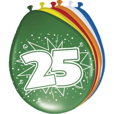 25 Jaar Ballonnen - 8 stuks