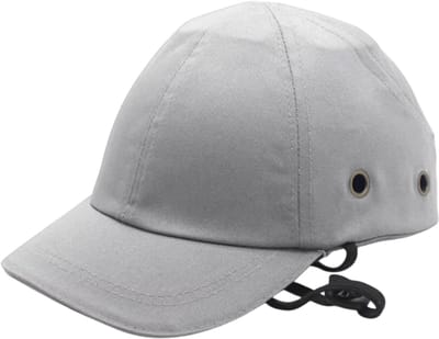 Stootpet ABS Veiligheidshelm – Lichtgewicht Anti-Botsing Honkbal Cap Werkveiligheid Pet voor Werk en Sport - Lichtgrijs