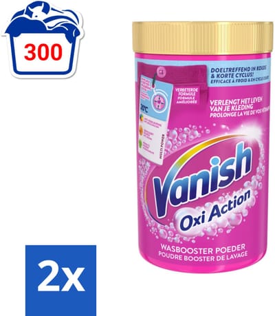 Vanish Oxi Action - Vlekkenverwijderaar - Wasbooster - Gekleurde Was - 1.5 Kg - Voordeelverpakking - 2 stuks