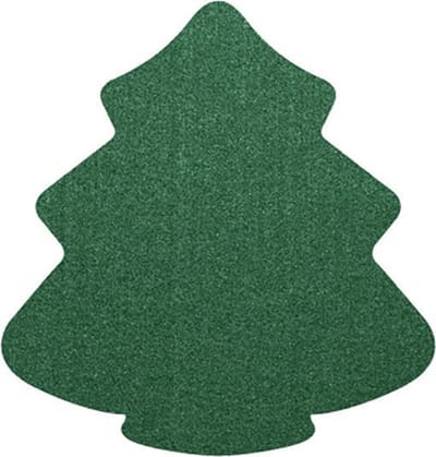 Kerstboom vilt onderzetters - Donkergroen - 6 stuks - 11 x 10 cm - Kerst onderzetter - Tafeldecoratie - Glas onderzetter - Woondecoratie - Tafelbescherming - Onderzetters voor glazen - Kerst tafelen - Woonaccessoires - Tafelaccessoires