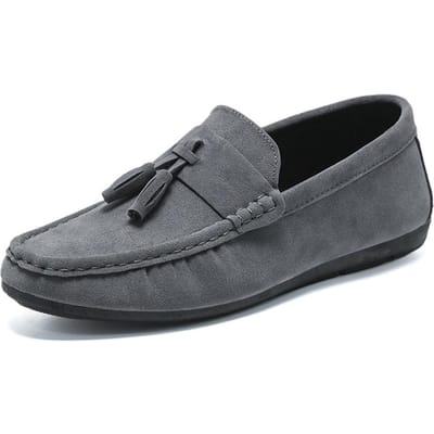 Chaussures pour hommes Mode d'été Pois Chaussures décontractées Chaussures pour hommes Chaussures pour hommes souples et confortables Chaussures plates Chaussures pour hommes Cordonnier paresseux 40 grise