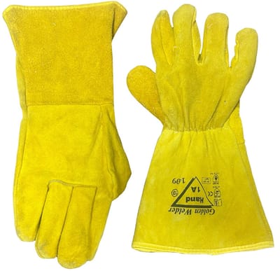 Kortpack - Hittebestendige handschoenen - One size - Geel - Katoen met Kevlar borduring - Veilig werken - (039.0265)