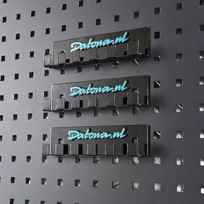 Datona® Doppenhouder voor gereedschapswand - 3 stuks - Zwart