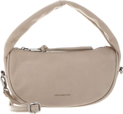 FREDsBRUDER Leren Handtas Schoudertas Bobonia Mini Hobo Bag Marble Beige