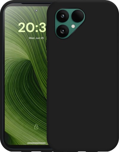 Cazy hoesje geschikt voor Fairphone 6 Hoesje Siliconen - Flexibele Case - Zwart