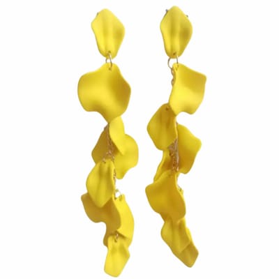 Oorbellen Cyril -Geel- extra lang -11.5 cm-Charme Bijoux