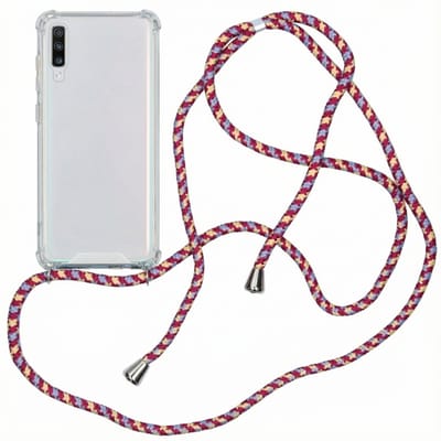 imoshion Hoesje - Geschikt voor Samsung Galaxy A70 - Backcover met koord - Purple Multicolor
