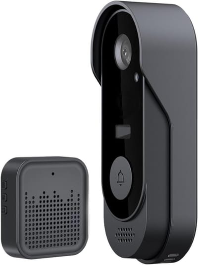 Video Deurbel - Slimme Camera - Beveiliging Huis - Tweerichtingsgesprek - 16 cm Breed - Zwart