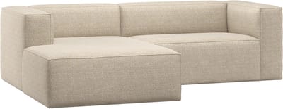 WOOOD Bean Chaise Longue Bank Links - Melange - Beige - 73x254x178