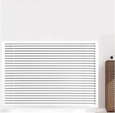 Ventilatierooster - Luchtgitter - Luchtstroom Verbeteren - 45 graden lamellen - 12 x 42 cm - Wit