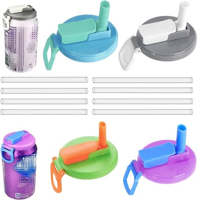 Set van 4 Herbruikbare Can Lids - Plastic Lekvrije Deksel voor Dranken, Frisdrank en Bier met Aanpasbare Drinkrietjes