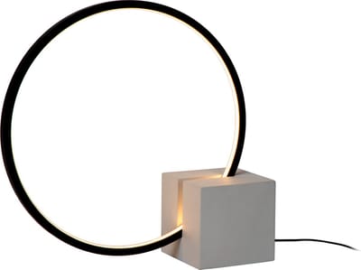 Lucide CIRKELIS - Tafellamp - Ø 32 cm - LED Dimbaar - 1x6W 3000K - Zwart