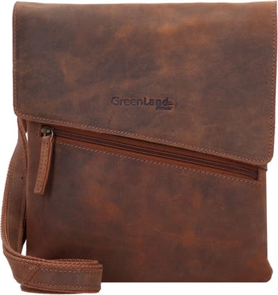 GreenLand Nature Leren Schoudertas Montenegro Crossbody Brown Bruine
