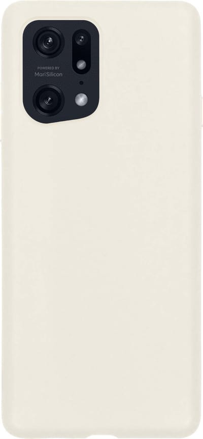 Hoes - Geschikt voor OPPO Find X5 - Sterk & Shockproof - Hoesje Cover - Siliconen Case - Wit