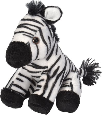 Wild Republic pluche knuffel Zebra - 13 cm - knuffeldier - Savanne dier