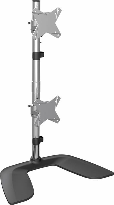 StarTech.com Vertical Dual Monitor Stand for up to 27" Monitors - Aluminium - Stand
