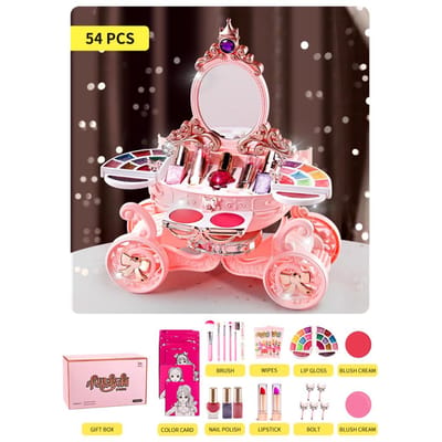 Ensemble de cosmétiques de Simulation, jouets de maquillage pour filles, jeu de Simulation pour bébé, vernis à ongles, rouge à lèvres, accessoires de poupée, jouets pour enfants, cadeau de 3 ans white